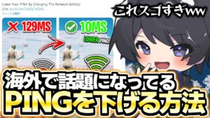 【回線が超良くなる!?】海外で流行っていたPINGを下げる方法を試してみたらまさかの結果に...!!【フォートナイト豆知識 解説 小技】【Vtuber】