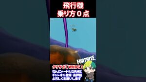 【注意】こんな飛行機の乗り方は嫌だ【フォートナイト/FORTNITE】#shorts