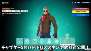 【フォートナイト】チャプター5シーズン1のバトルパススキンやコラボする作品そして新武器が公開された！！