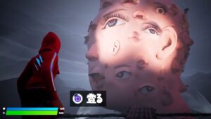 巨大な顔を登っていくアスレが狂ってる...【フォートナイト】